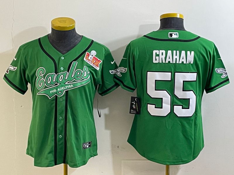 Youth Philadelphia Eagles 55 Graham Green Joint Name 2025 Nike Vapor Limited NFL Jersey style 3
